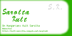 sarolta kult business card